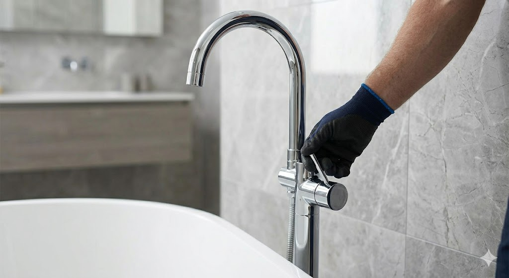 Modern faucet with final finishing adjustment